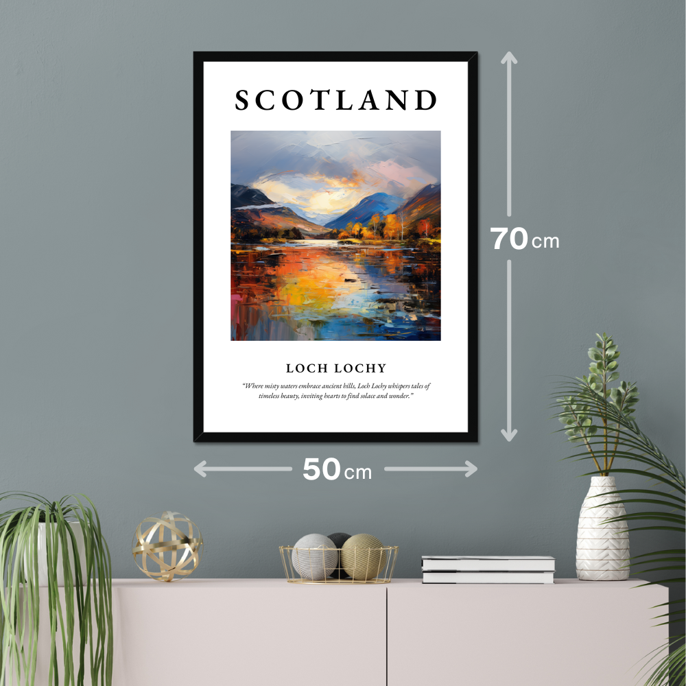 Poster of Loch Lochy hanging on a wall