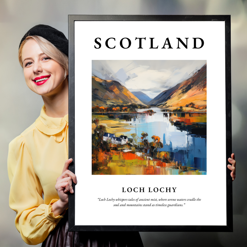 Person holding a poster of Loch Lochy