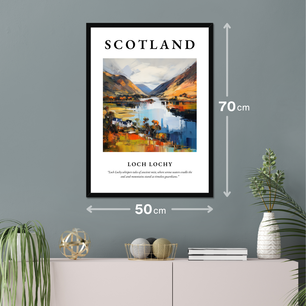 Poster of Loch Lochy hanging on a wall