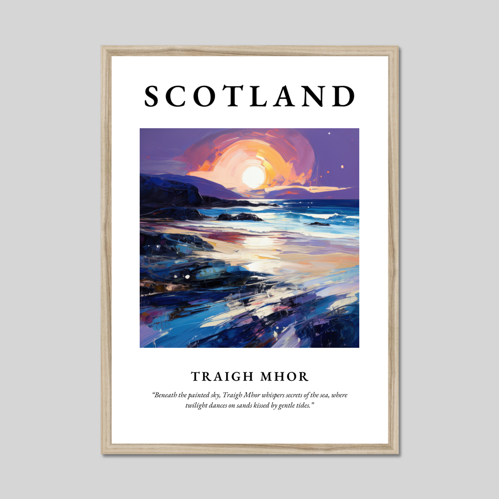 Poster in a natural frame with the word Scotland