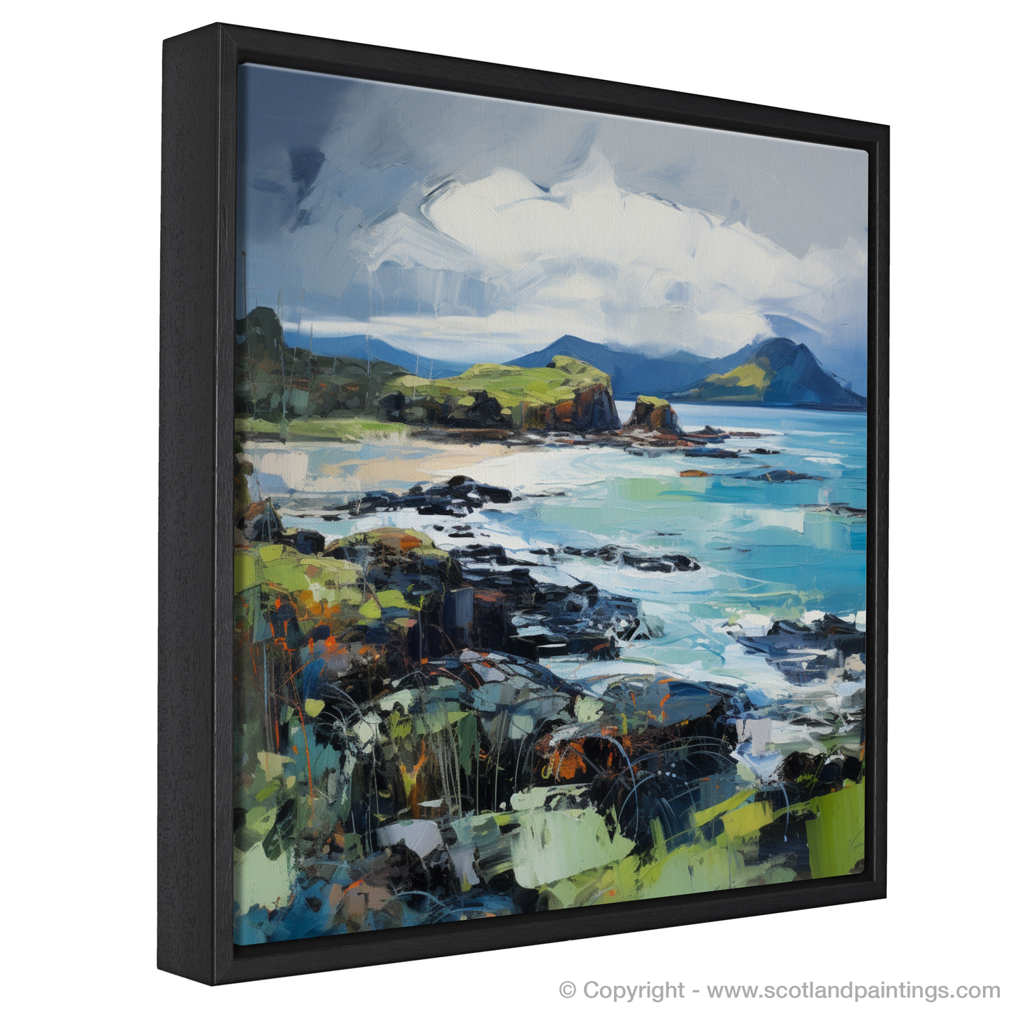 Painting and Art Print of Isle of Lismore, Inner Hebrides entitled "Untamed Beauty of Lismore: An Expressionist Ode to the Inner Hebrides".