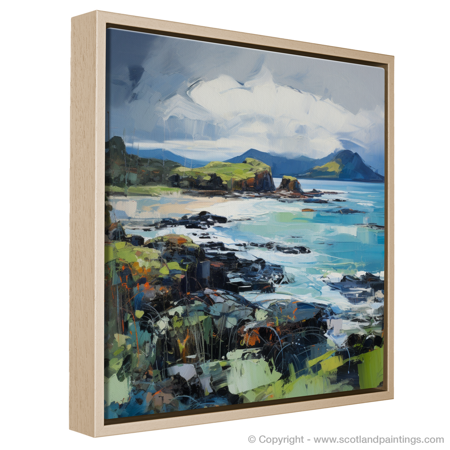 Painting and Art Print of Isle of Lismore, Inner Hebrides entitled "Untamed Beauty of Lismore: An Expressionist Ode to the Inner Hebrides".