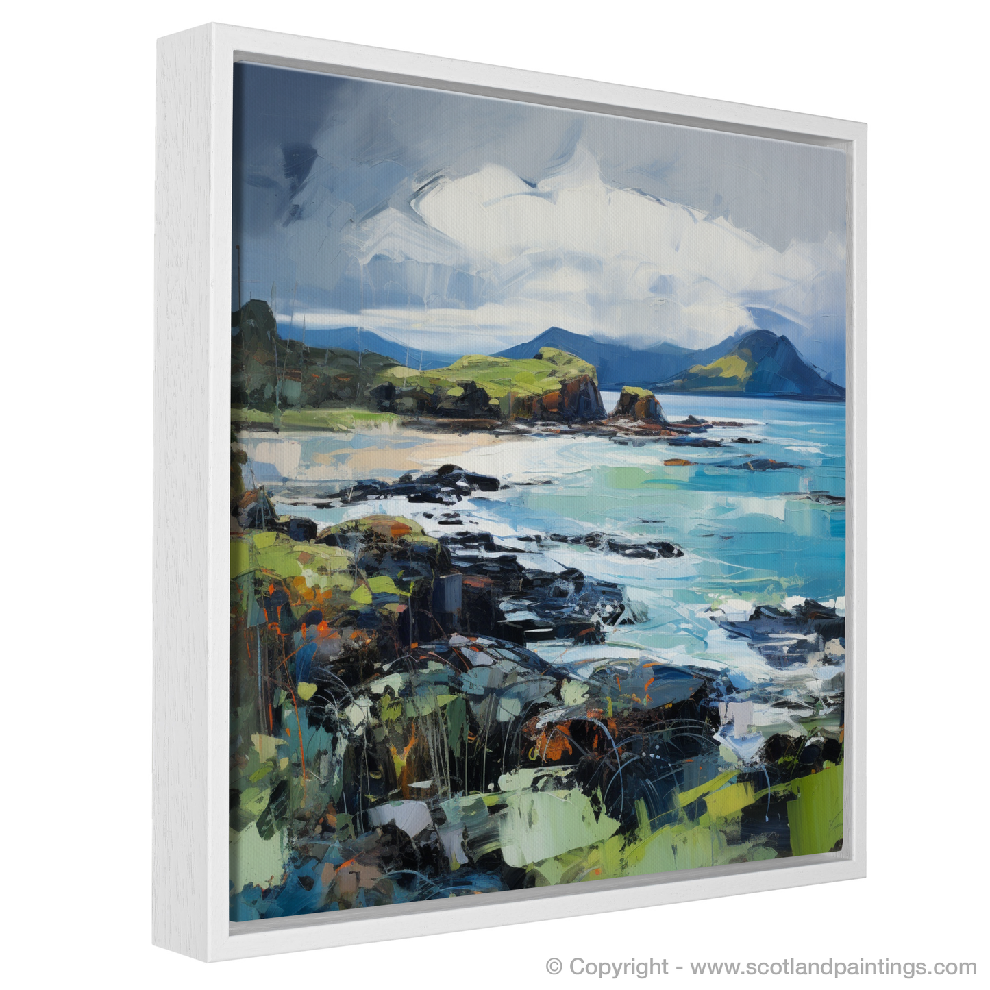 Painting and Art Print of Isle of Lismore, Inner Hebrides entitled "Untamed Beauty of Lismore: An Expressionist Ode to the Inner Hebrides".