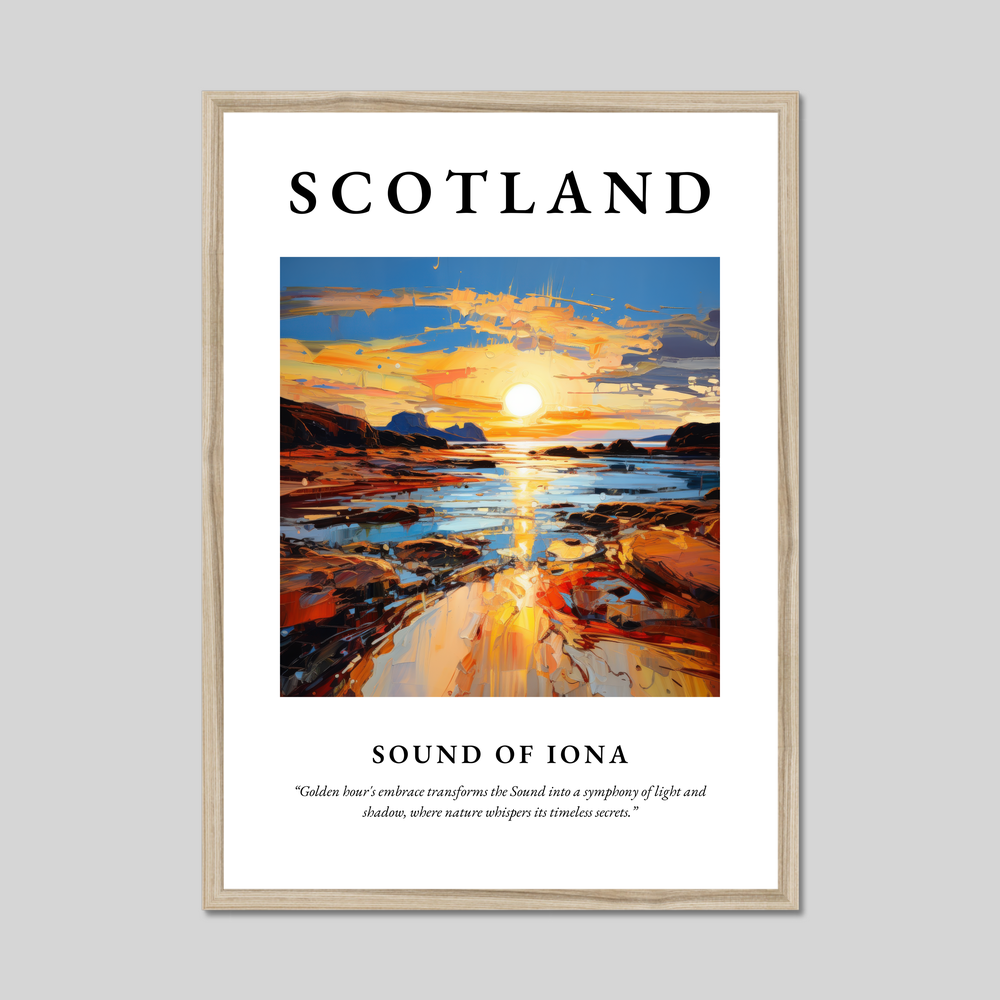 Poster in a natural frame with the word Scotland