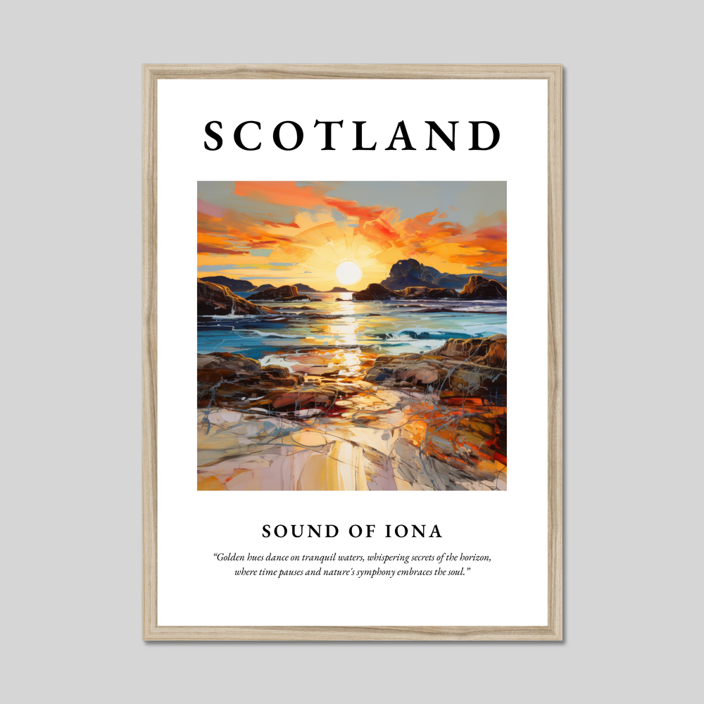 Poster in a natural frame with the word Scotland