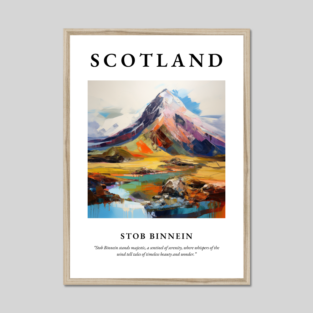 Poster in a natural frame with the word Scotland