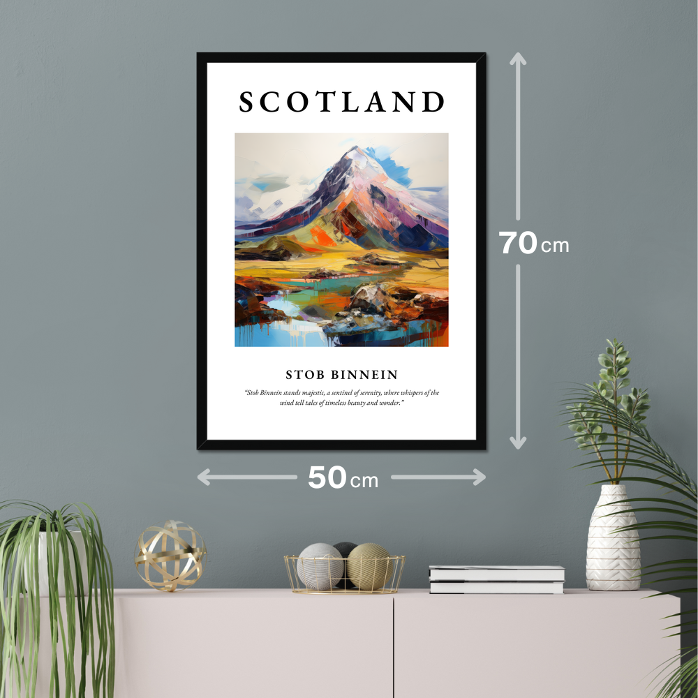 Poster of Stob Binnein hanging on a wall