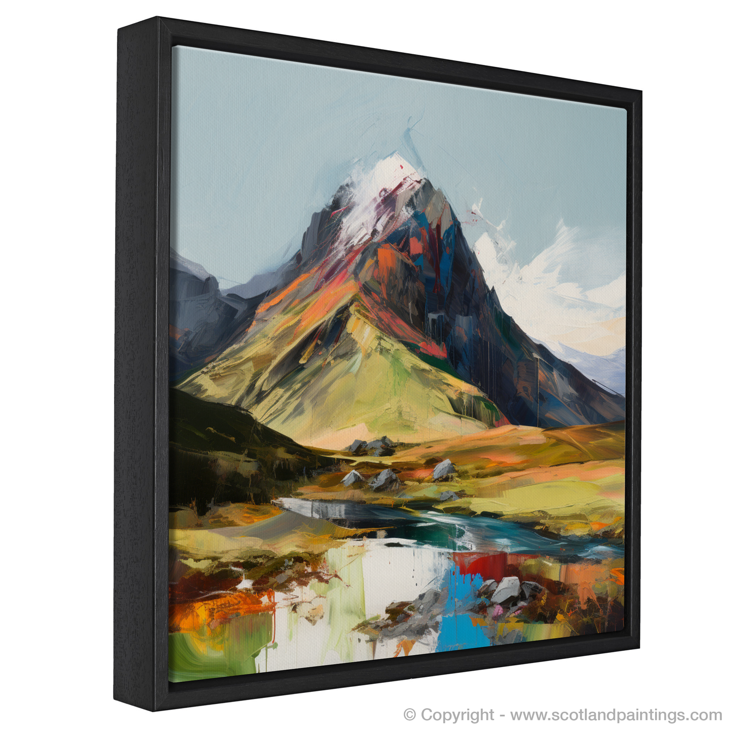 Painting and Art Print of Stob Binnein. Stob Binnein Unleashed: An Expressionist Ode to Scottish Wilderness.