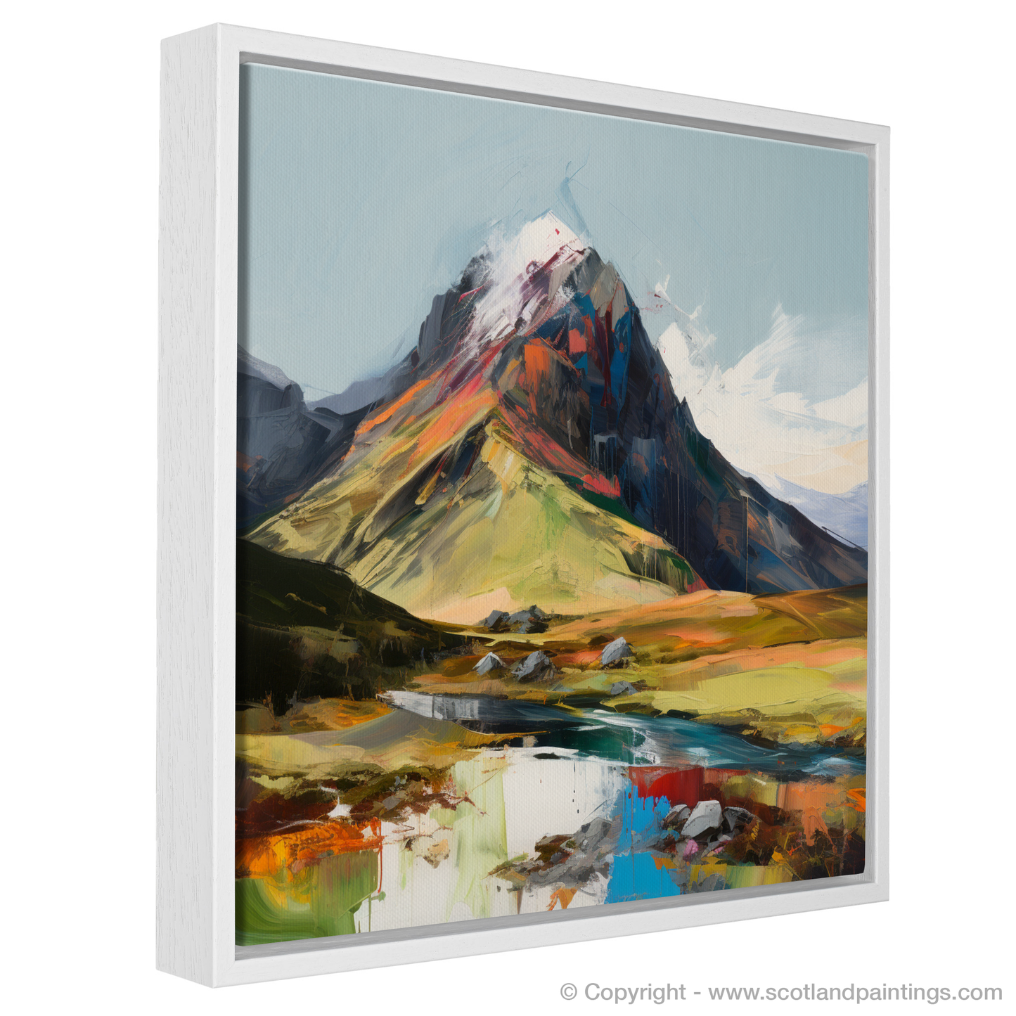 Painting and Art Print of Stob Binnein. Stob Binnein Unleashed: An Expressionist Ode to Scottish Wilderness.