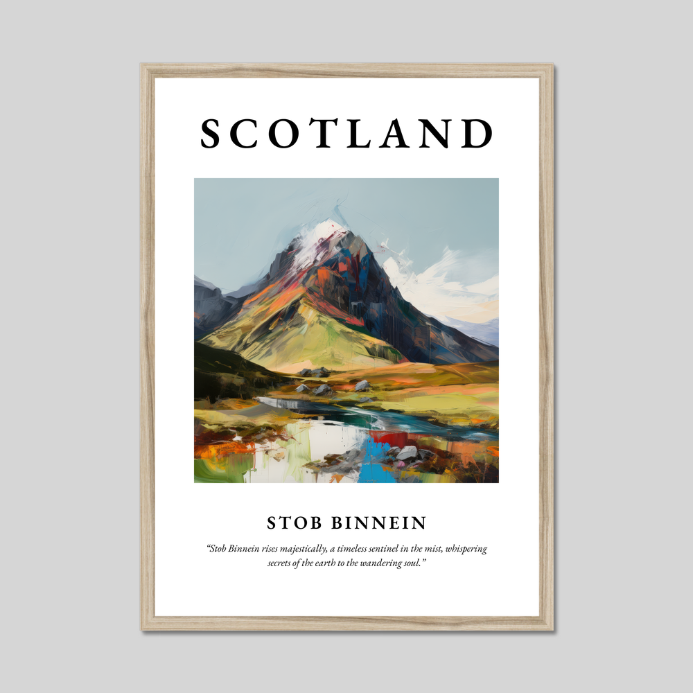 Poster in a natural frame with the word Scotland