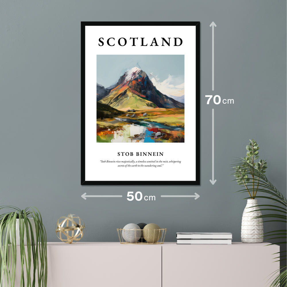 Poster of Stob Binnein hanging on a wall