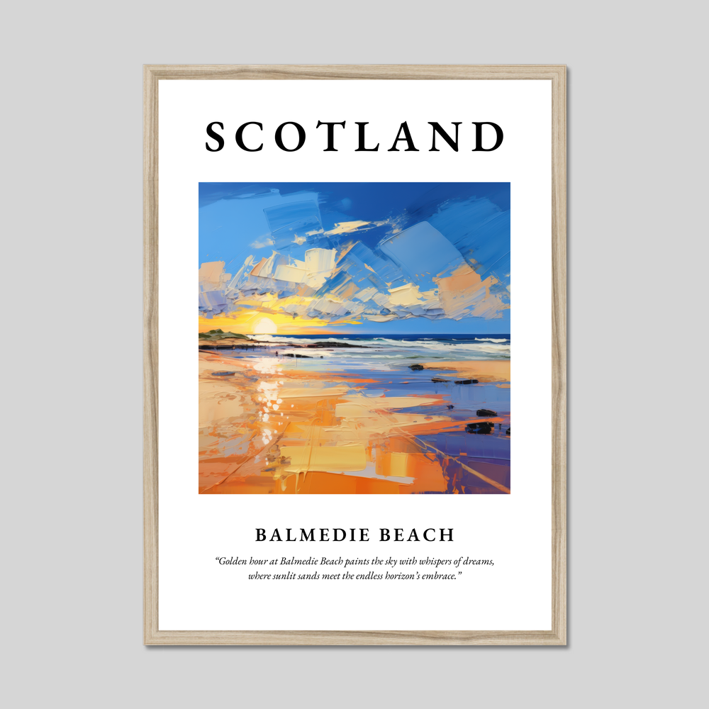 Poster in a natural frame with the word Scotland