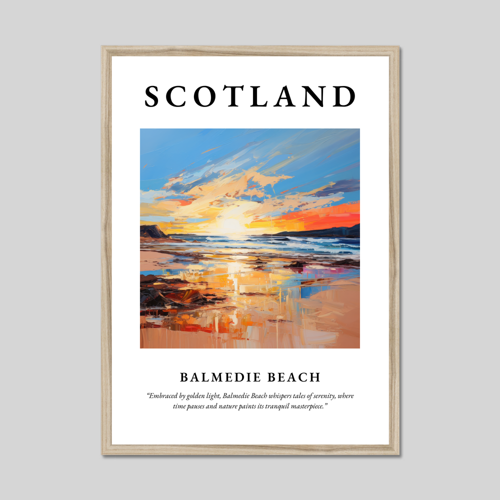 Poster in a natural frame with the word Scotland