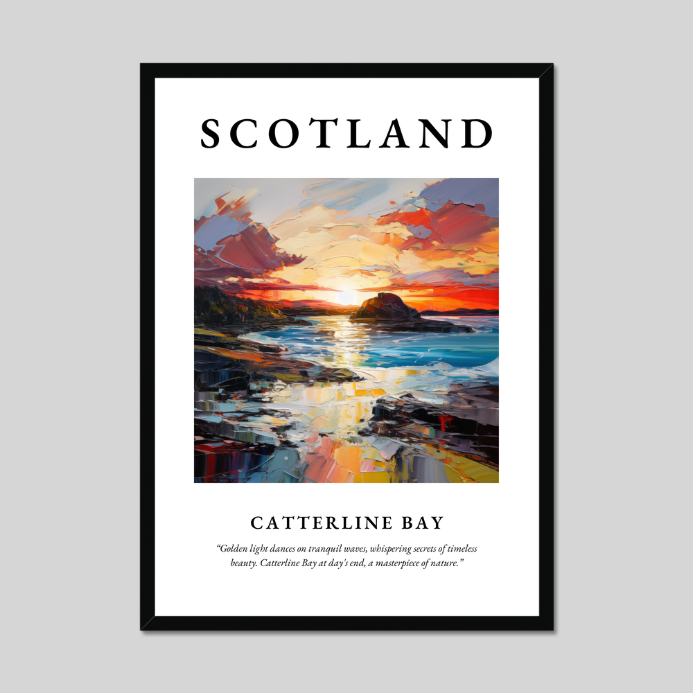 Poster of Catterline Bay, Scotland.