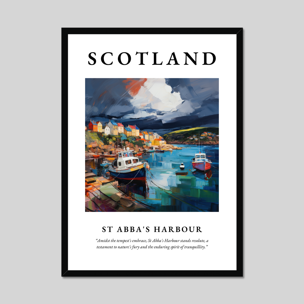 Poster of St Abba's Harbour, Scotland.