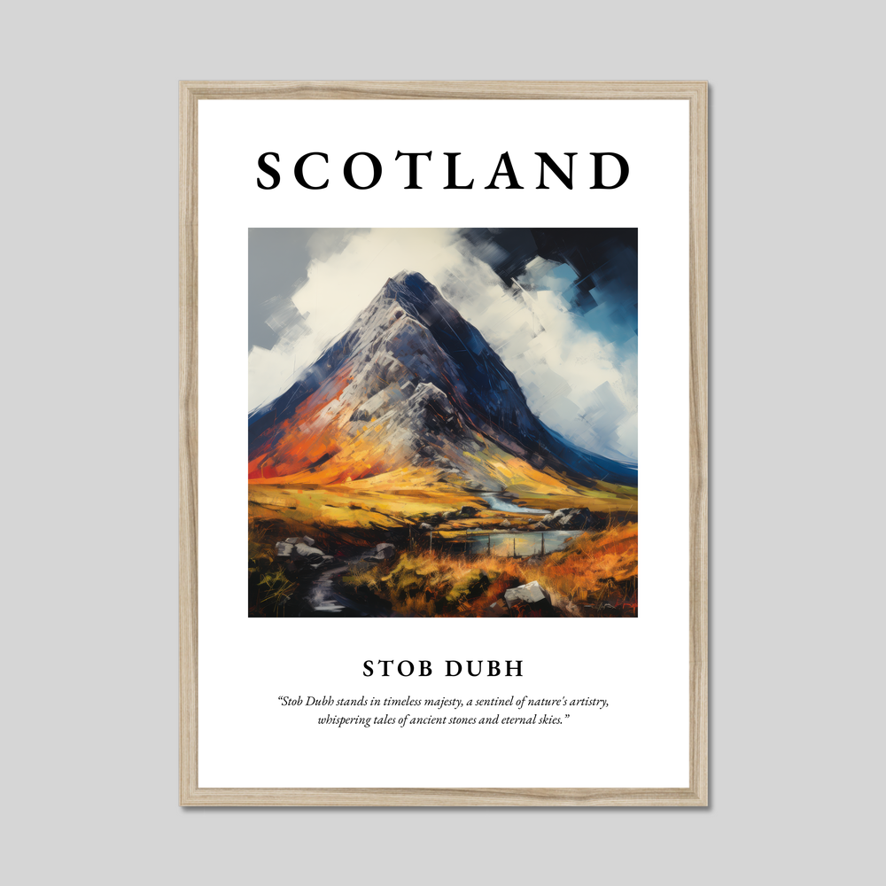 Poster in a natural frame with the word Scotland