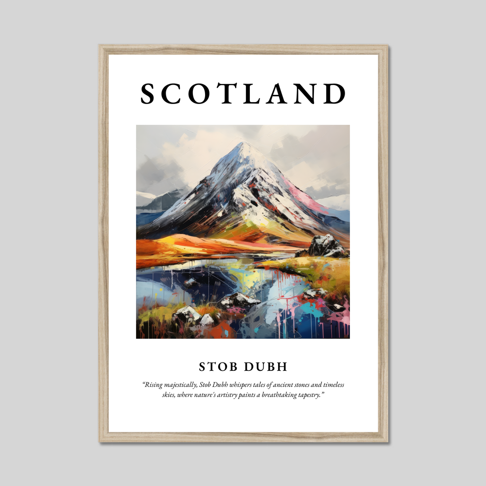 Poster in a natural frame with the word Scotland