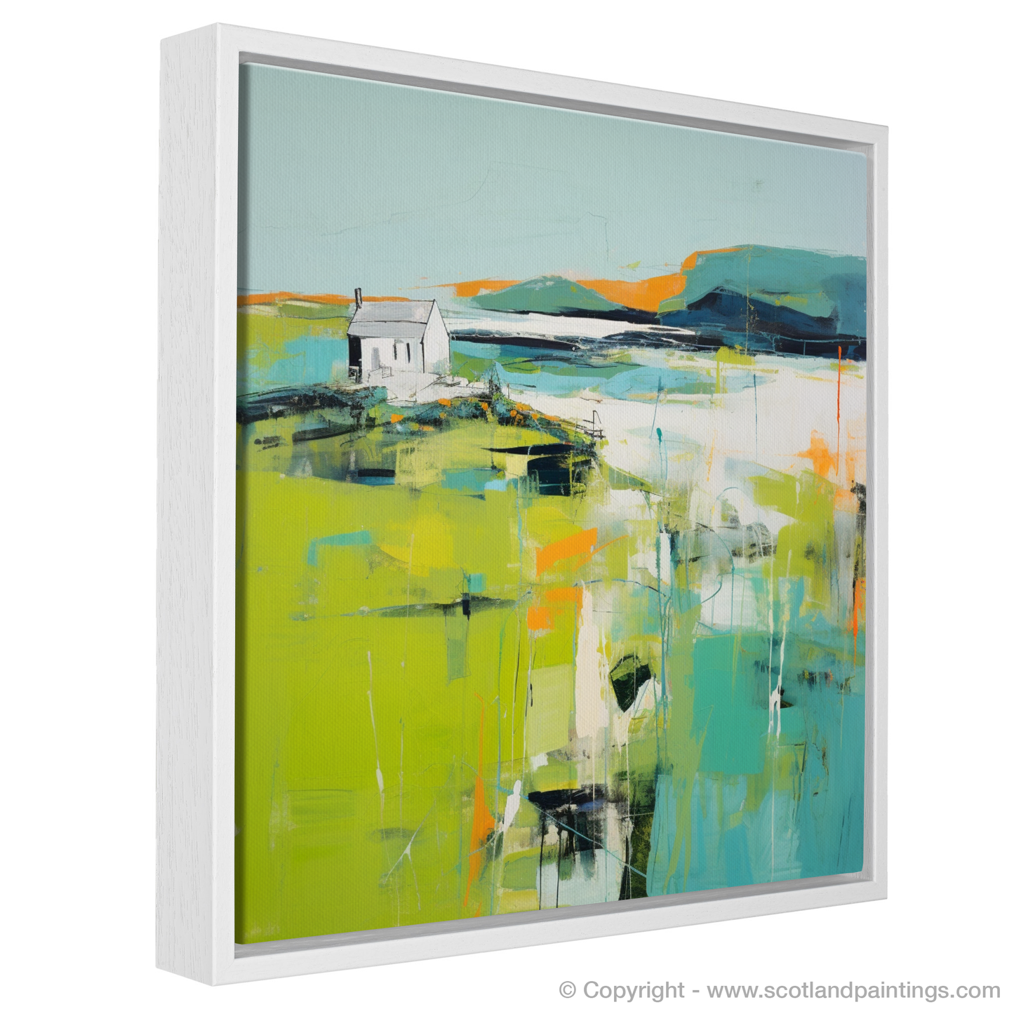 Painting and Art Print of Isle of Ulva, Inner Hebrides in summer entitled "Summer Serenity on Isle of Ulva".