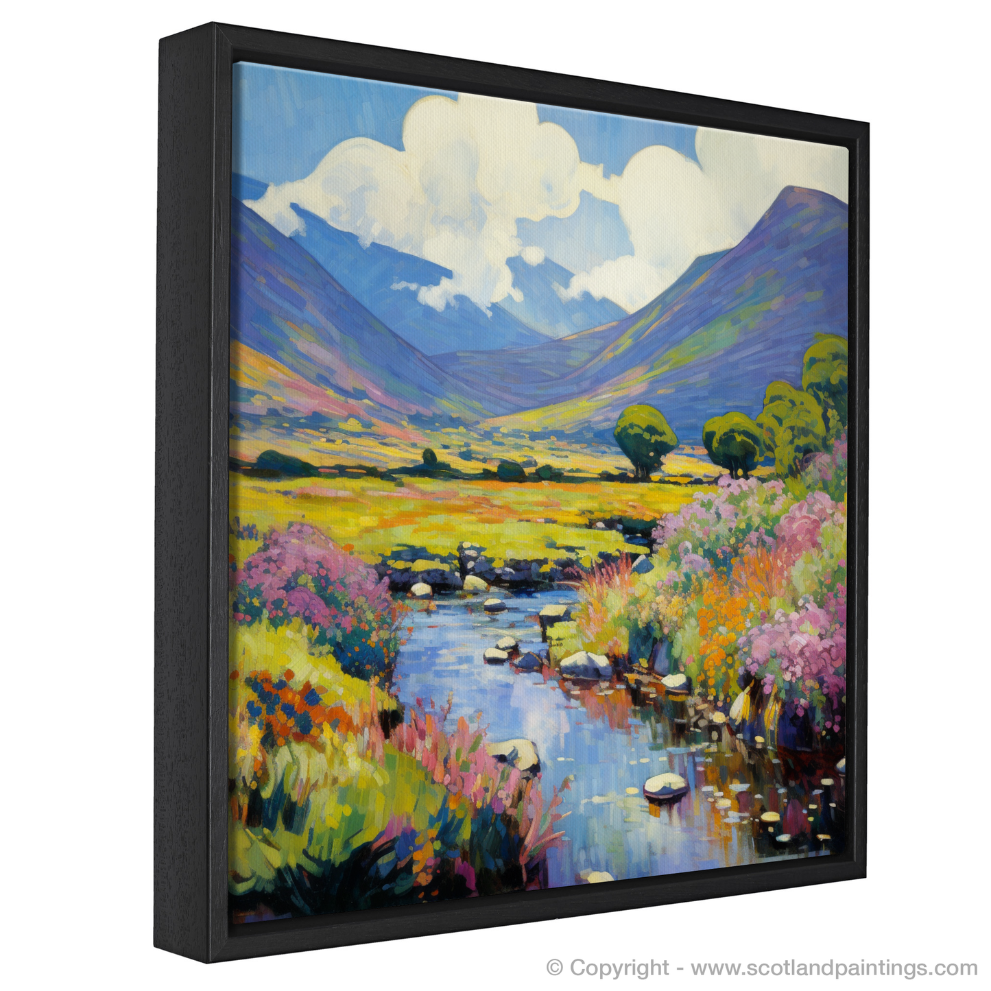 Painting and Art Print of Glen Rosa, Isle of Arran in summer. Summer Serenade in Glen Rosa.