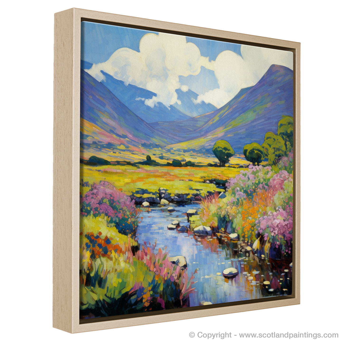 Painting and Art Print of Glen Rosa, Isle of Arran in summer. Summer Serenade in Glen Rosa.