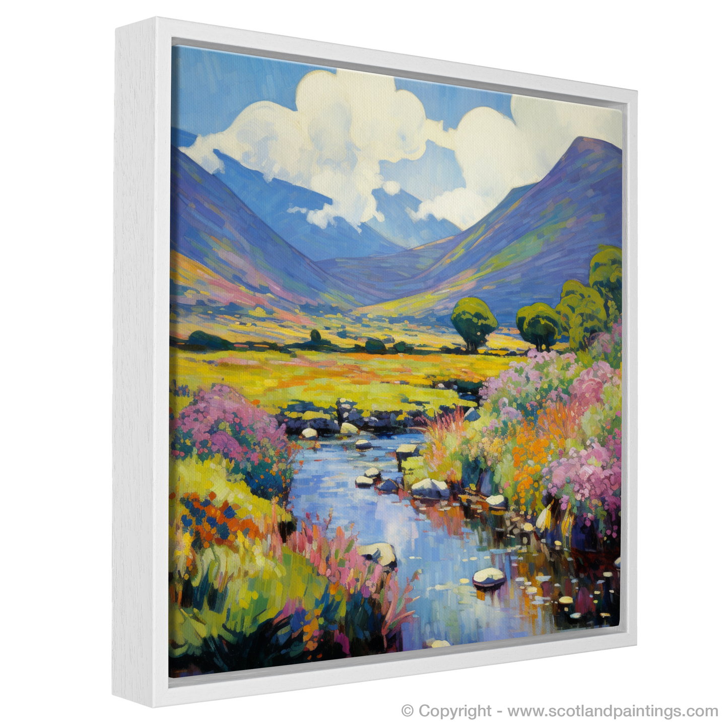 Painting and Art Print of Glen Rosa, Isle of Arran in summer. Summer Serenade in Glen Rosa.