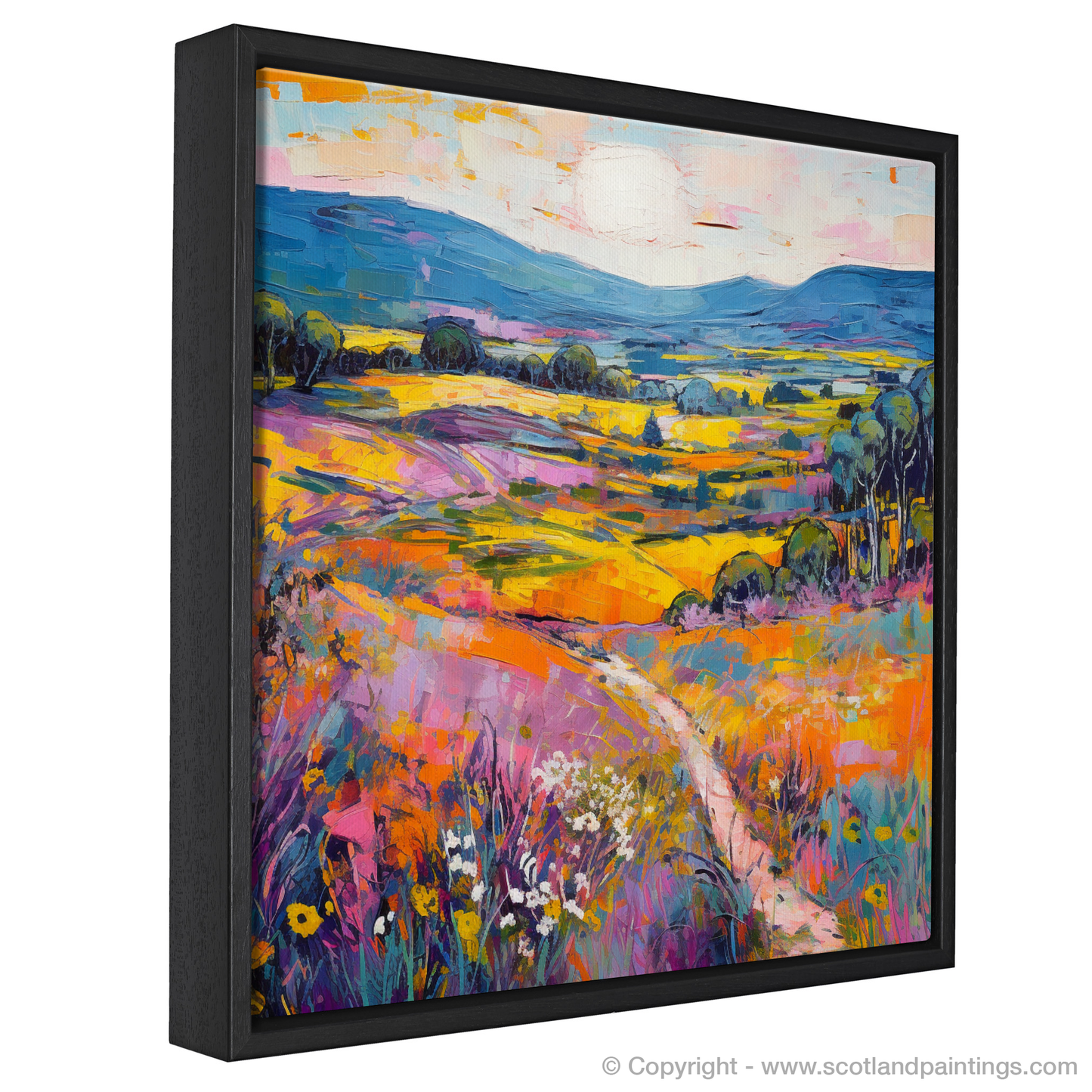 Painting and Art Print of Glen Tanar, Aberdeenshire in summer entitled "Summer Essence of Glen Tanar".