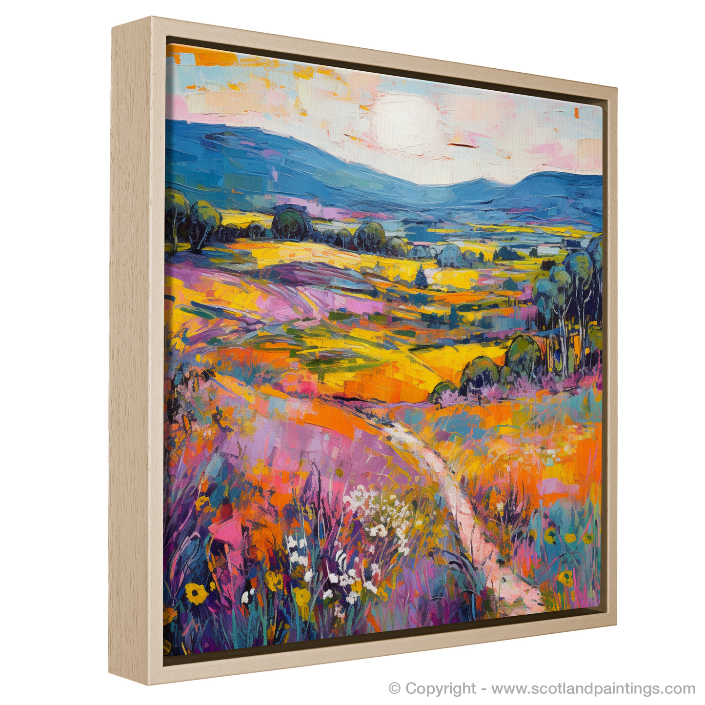 Painting and Art Print of Glen Tanar, Aberdeenshire in summer entitled "Summer Essence of Glen Tanar".