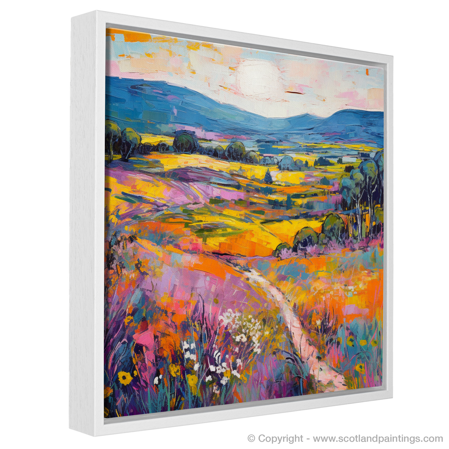 Painting and Art Print of Glen Tanar, Aberdeenshire in summer entitled "Summer Essence of Glen Tanar".