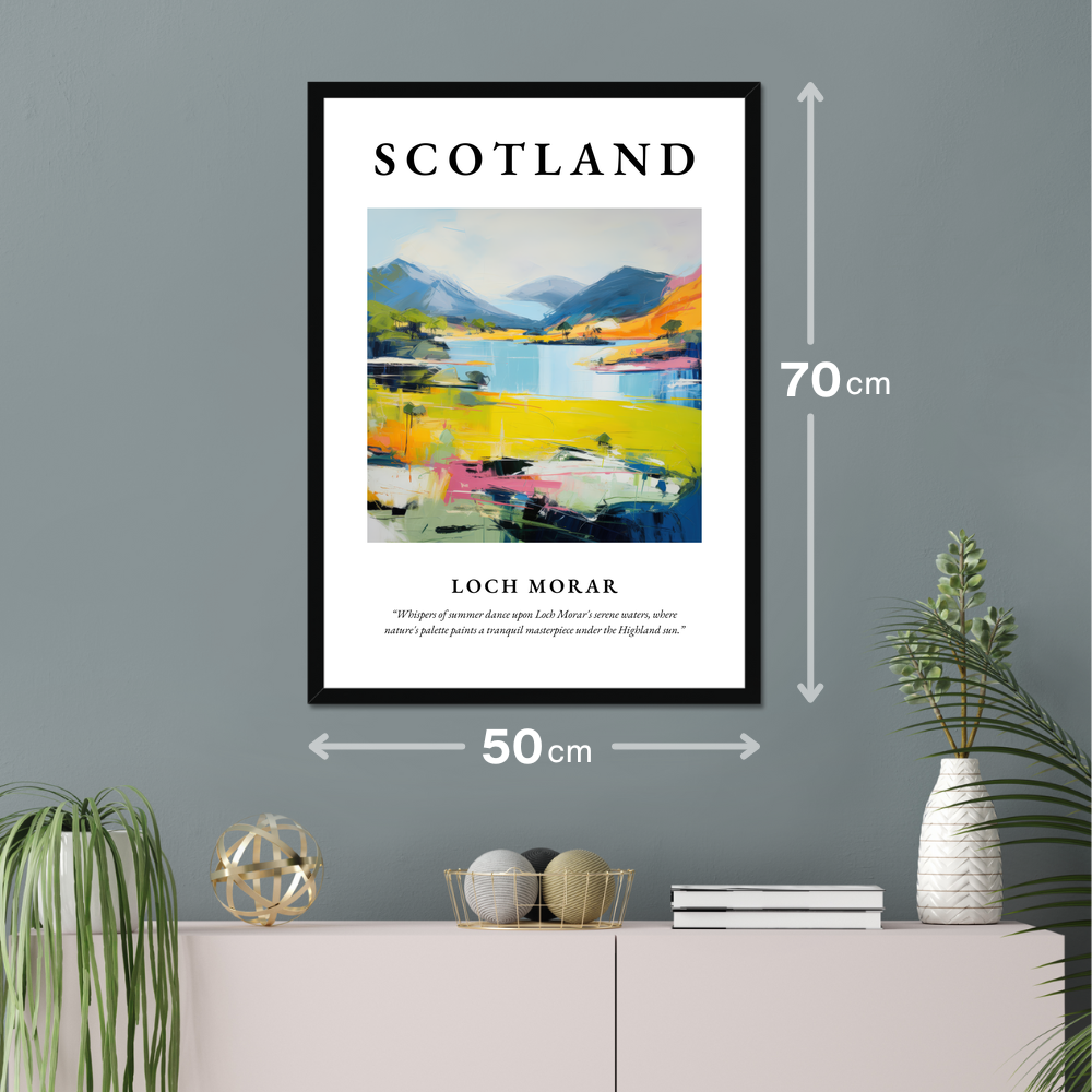 Poster of Loch Morar hanging on a wall