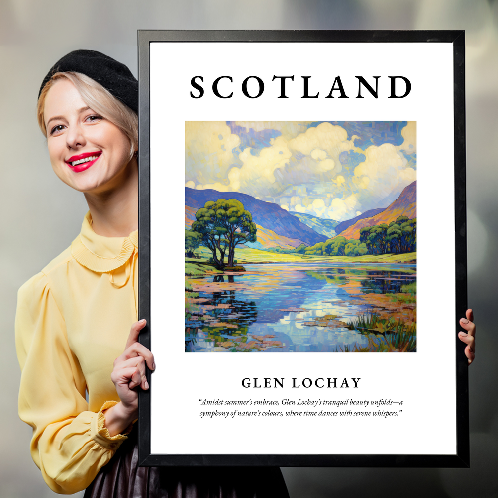 Person holding a poster of Glen Lochay