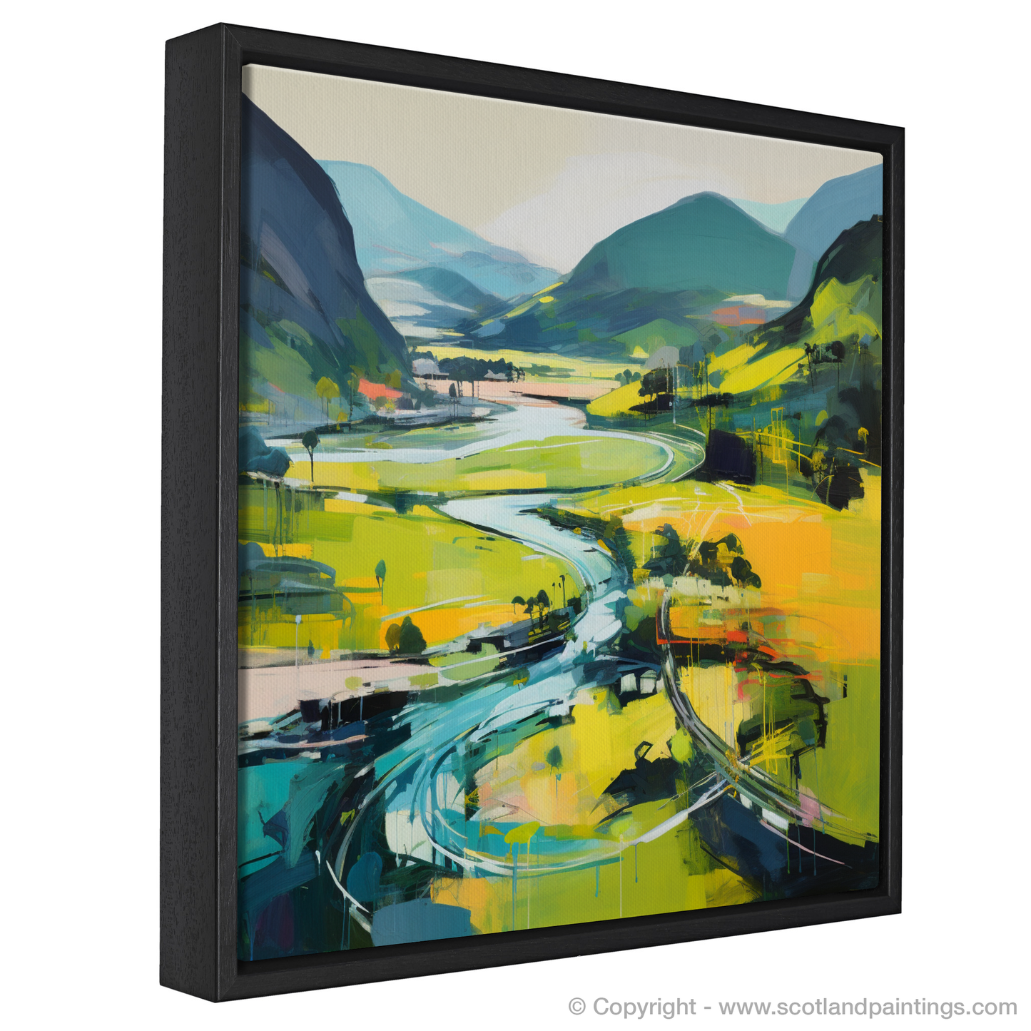 Painting and Art Print of Glenfinnan, Highlands in summer entitled "Summer Splendour of Glenfinnan Highlands".