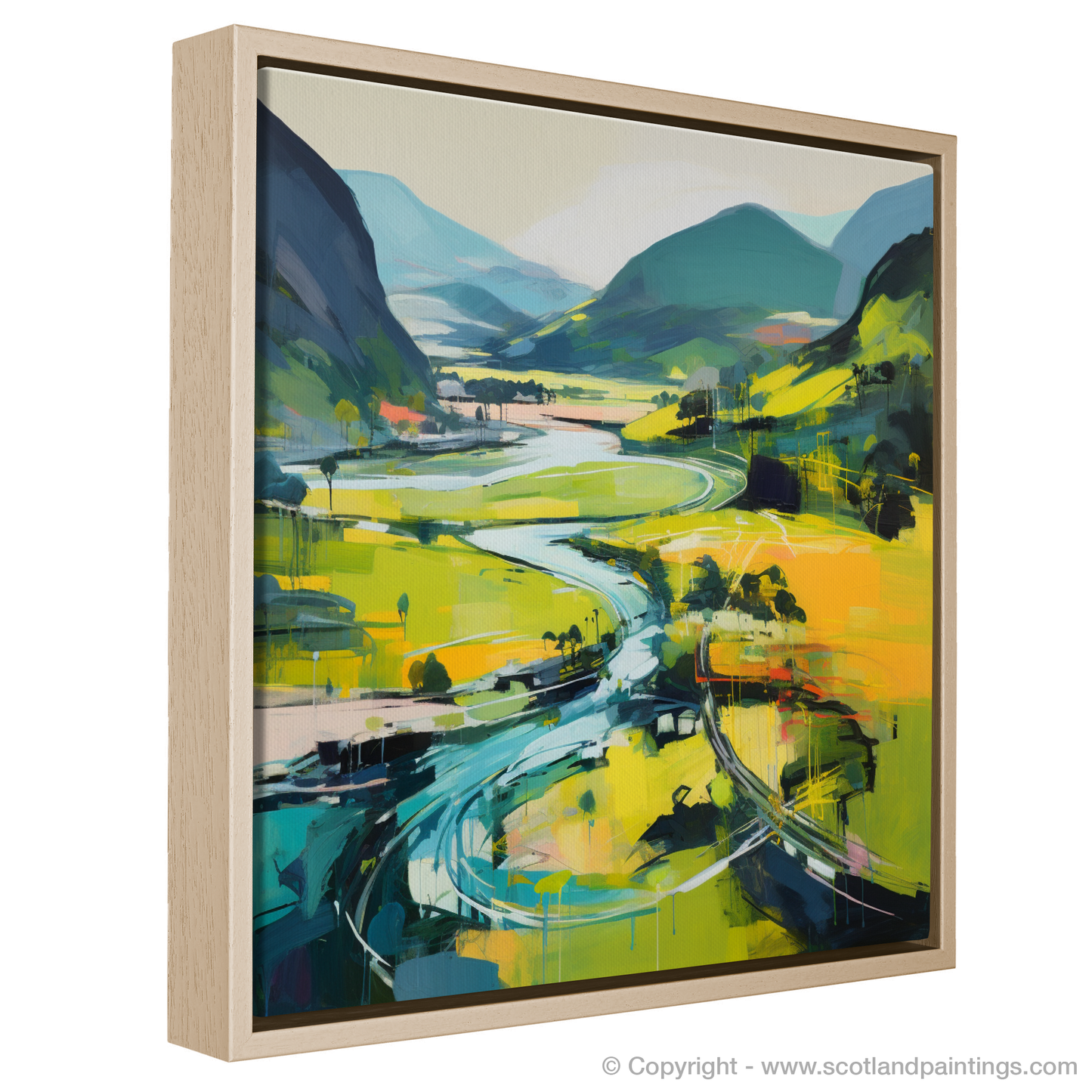 Painting and Art Print of Glenfinnan, Highlands in summer entitled "Summer Splendour of Glenfinnan Highlands".