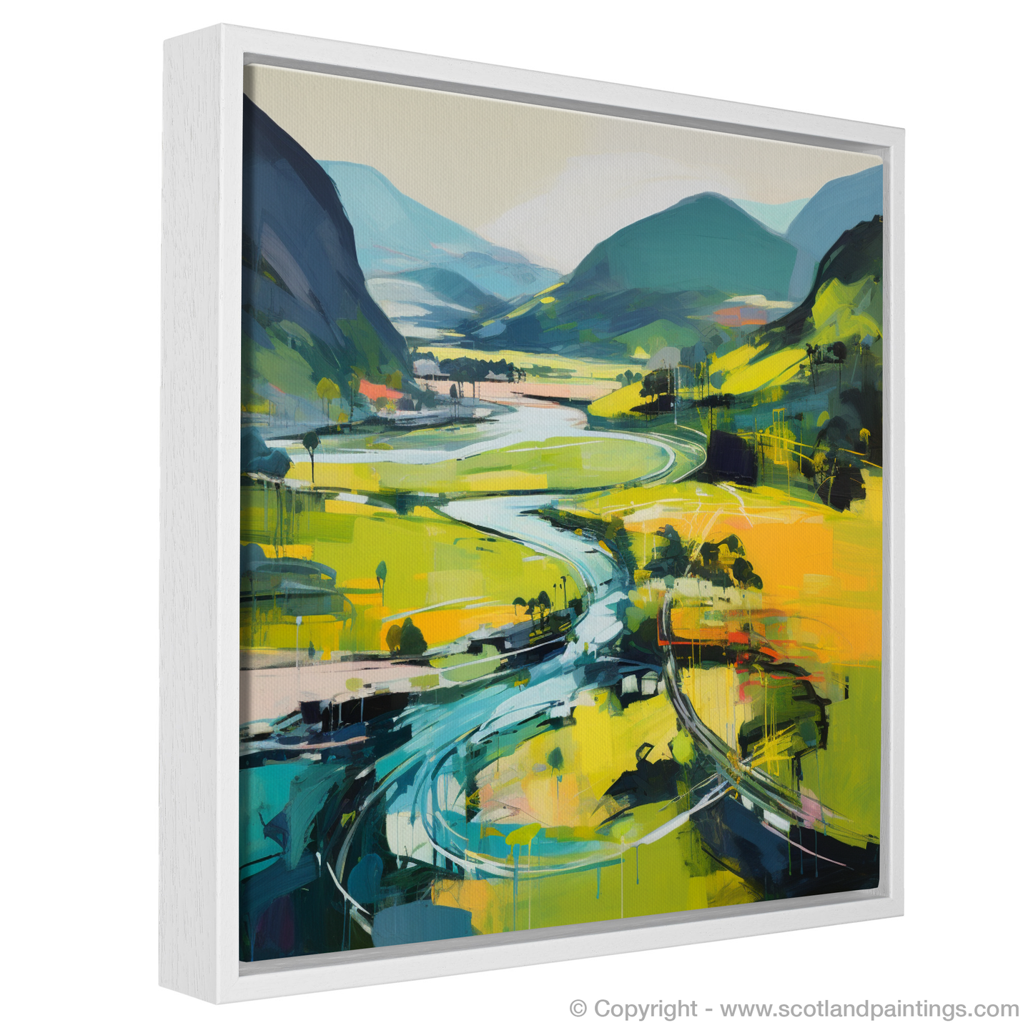 Painting and Art Print of Glenfinnan, Highlands in summer entitled "Summer Splendour of Glenfinnan Highlands".