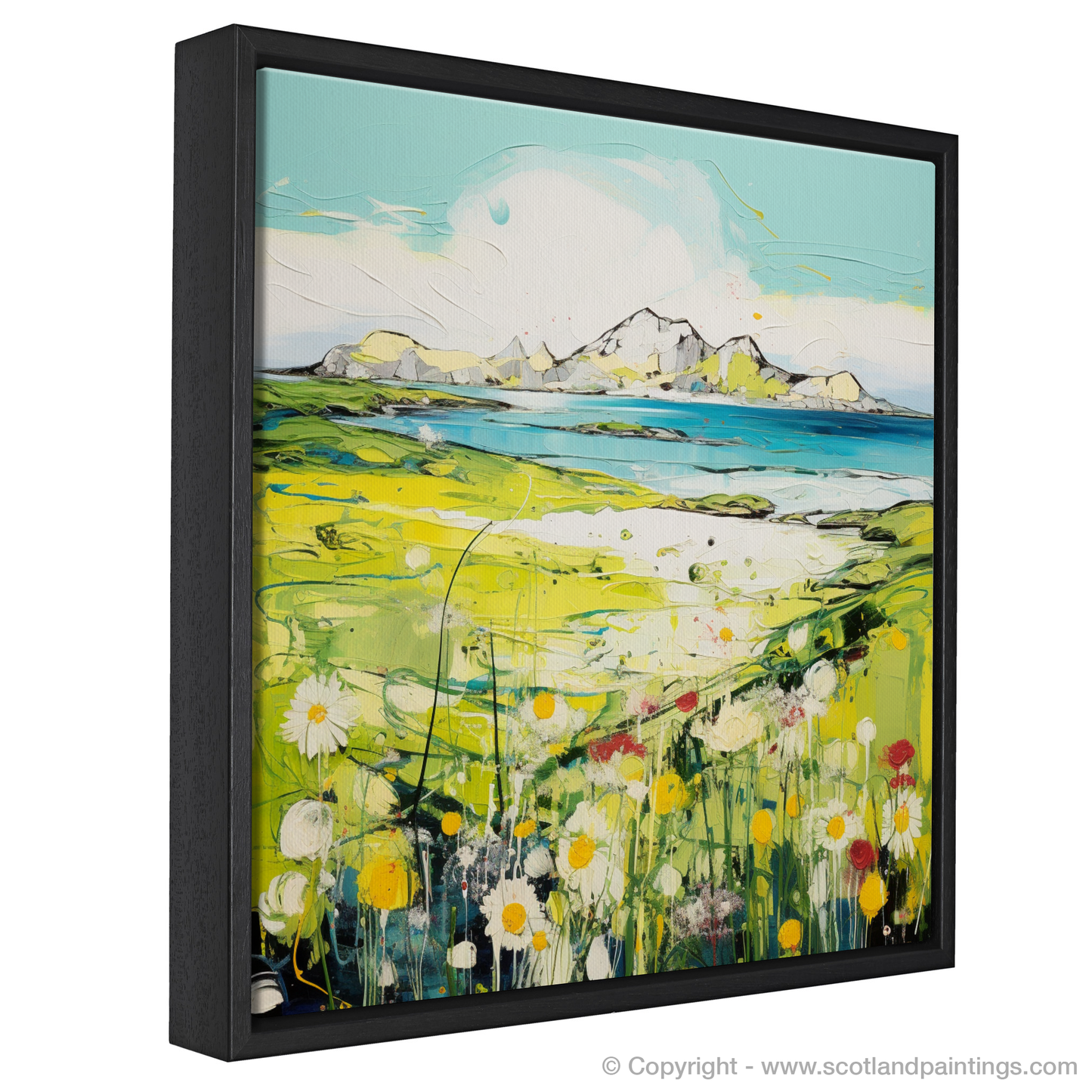 Painting and Art Print of Isle of Eigg, Inner Hebrides in summer entitled "Isle of Eigg Summer Serenade".