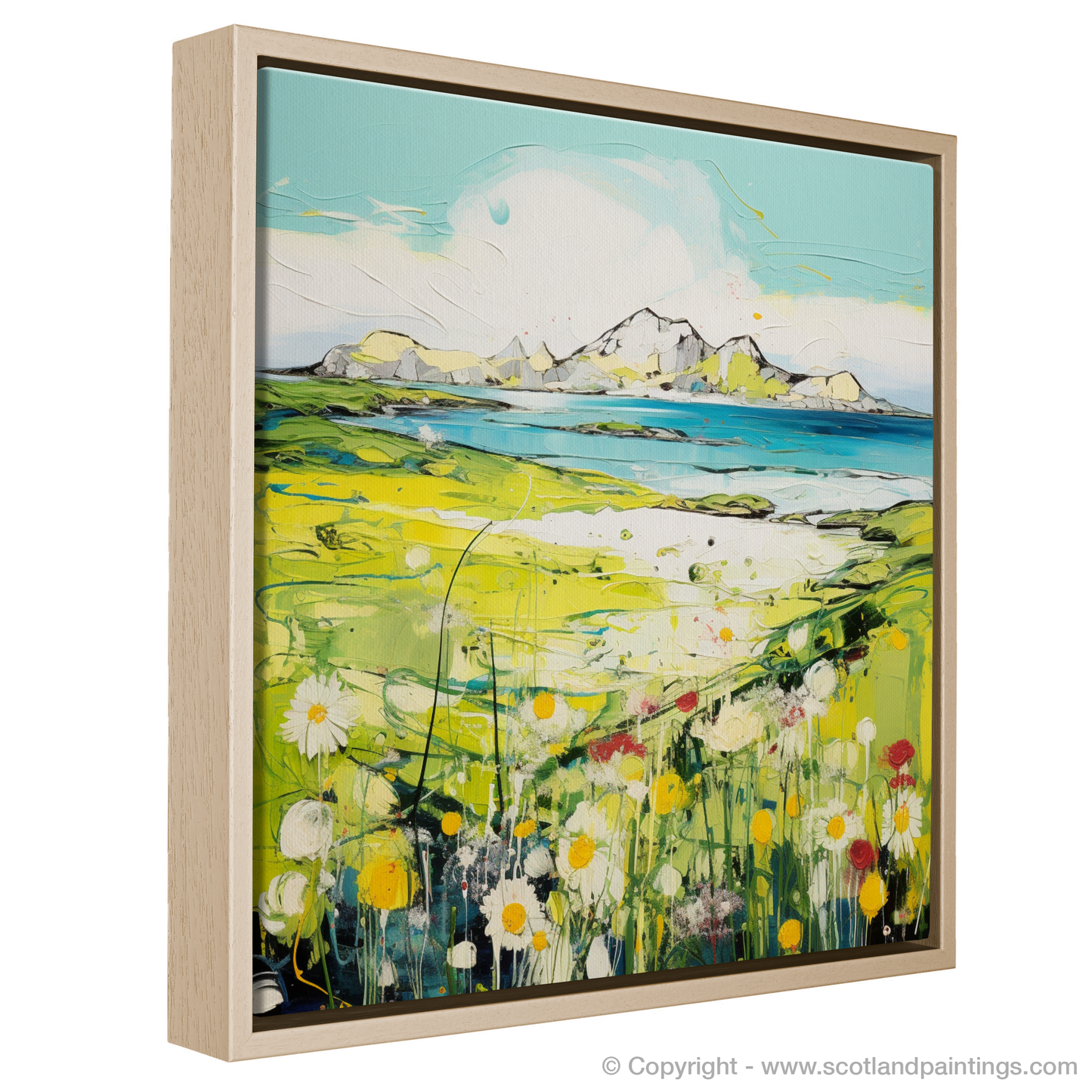 Painting and Art Print of Isle of Eigg, Inner Hebrides in summer entitled "Isle of Eigg Summer Serenade".