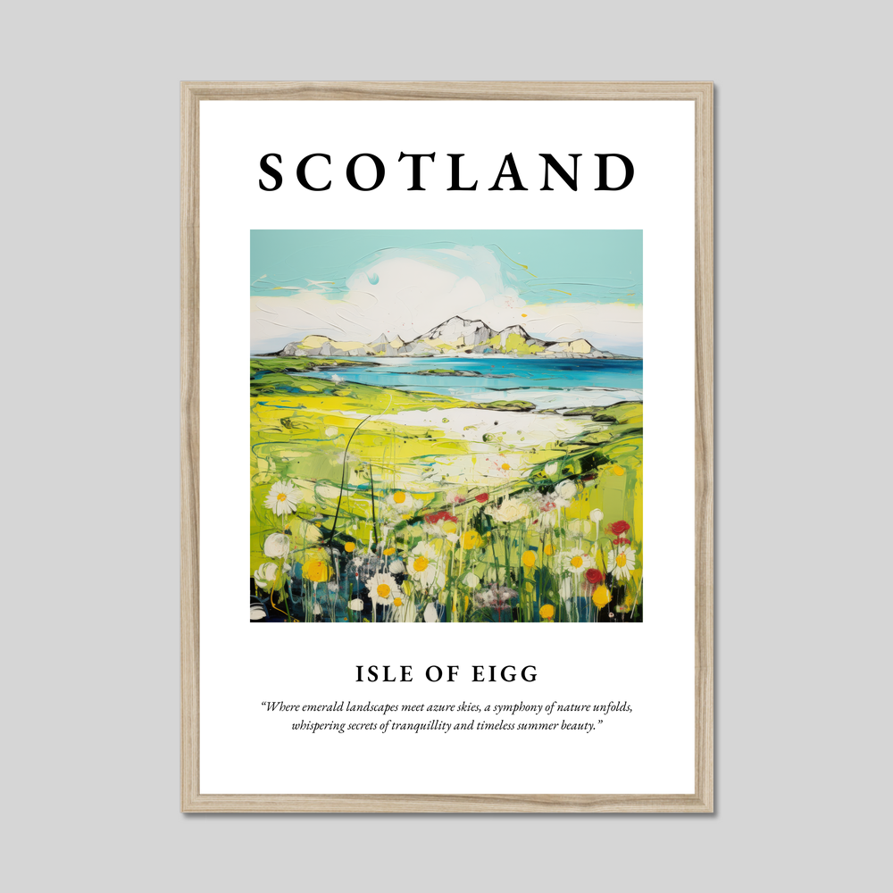 Poster in a natural frame with the word Scotland