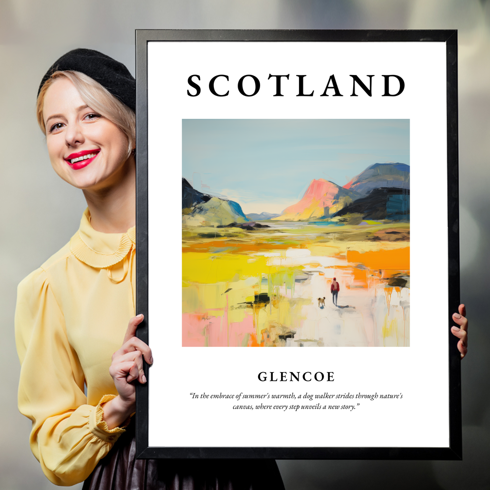 Person holding a poster of Glencoe