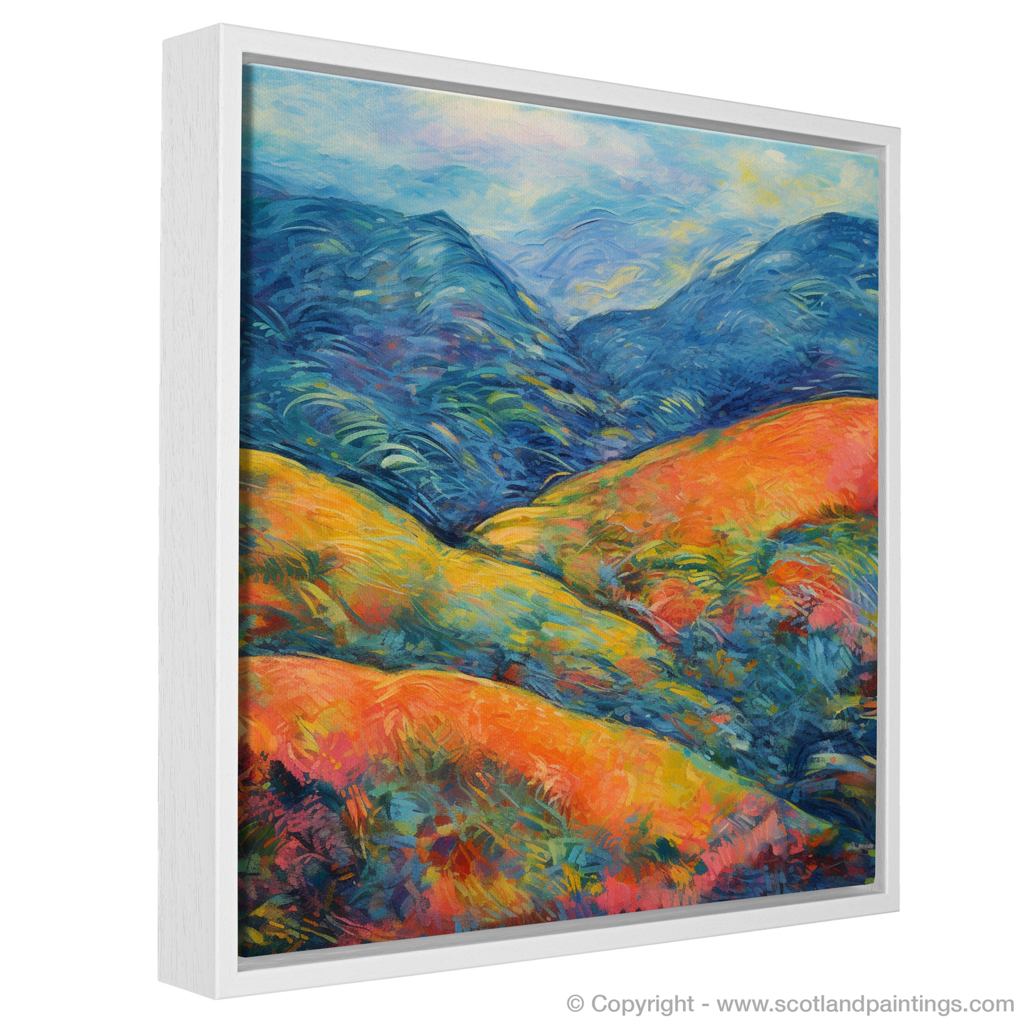 Painting and Art Print of Glen Strathfarrar, Highlands in summer. Summer Essence of Glen Strathfarrar.