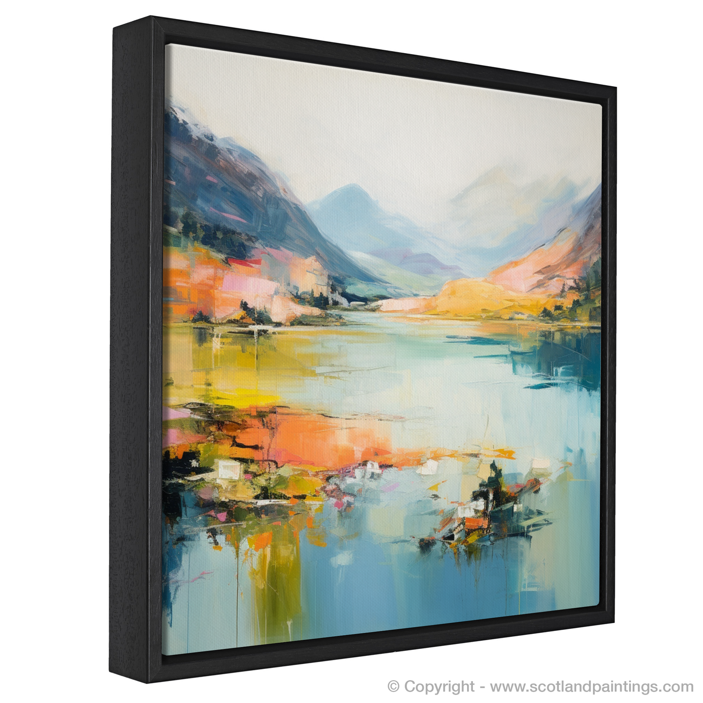 Painting and Art Print of Loch Morar, Highlands in summer entitled "Summer Radiance at Loch Morar".