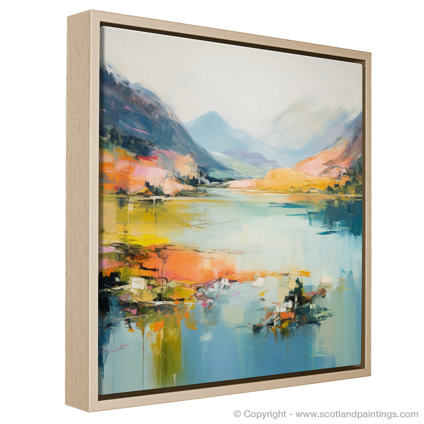 Painting and Art Print of Loch Morar, Highlands in summer entitled "Summer Radiance at Loch Morar".