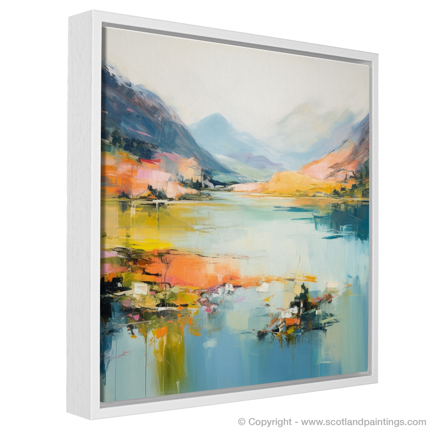 Painting and Art Print of Loch Morar, Highlands in summer entitled "Summer Radiance at Loch Morar".