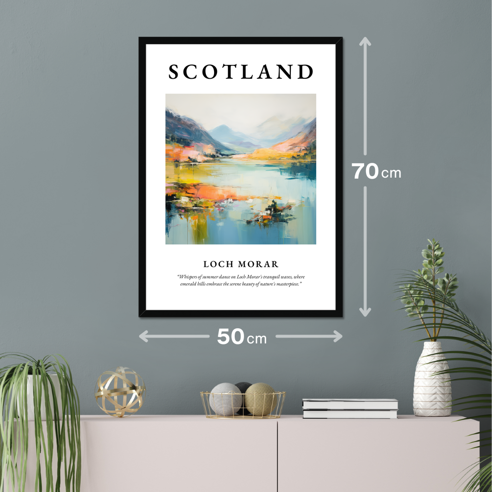 Poster of Loch Morar hanging on a wall