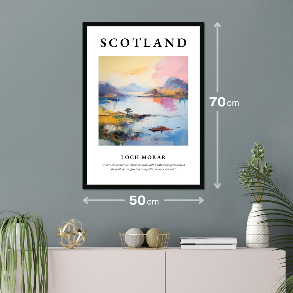 Poster of Loch Morar hanging on a wall