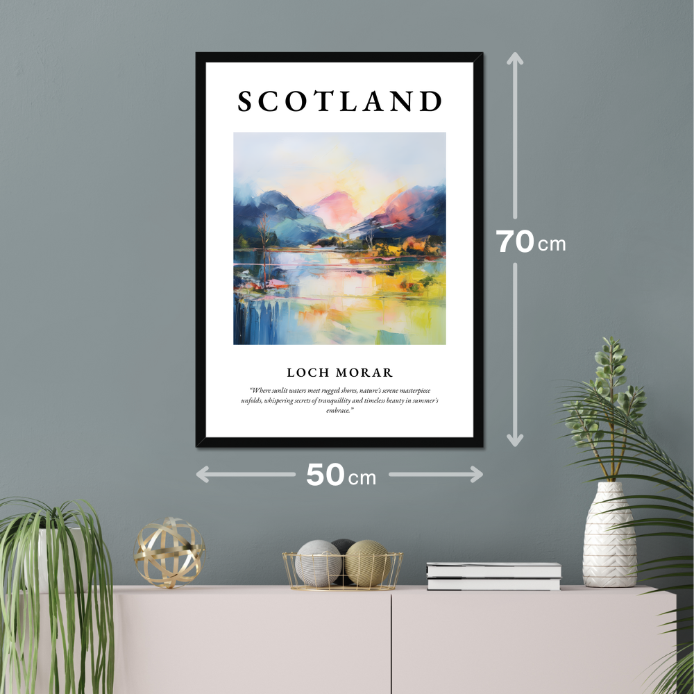 Poster of Loch Morar hanging on a wall