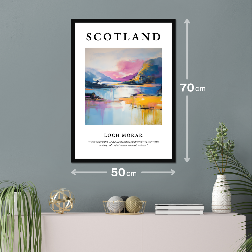 Poster of Loch Morar hanging on a wall