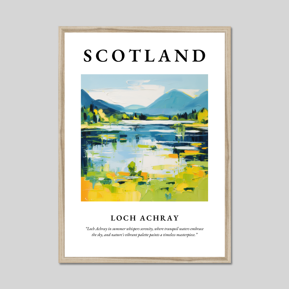 Poster in a natural frame with the word Scotland