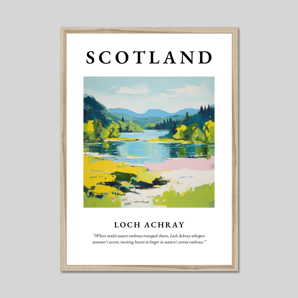 Poster in a natural frame with the word Scotland