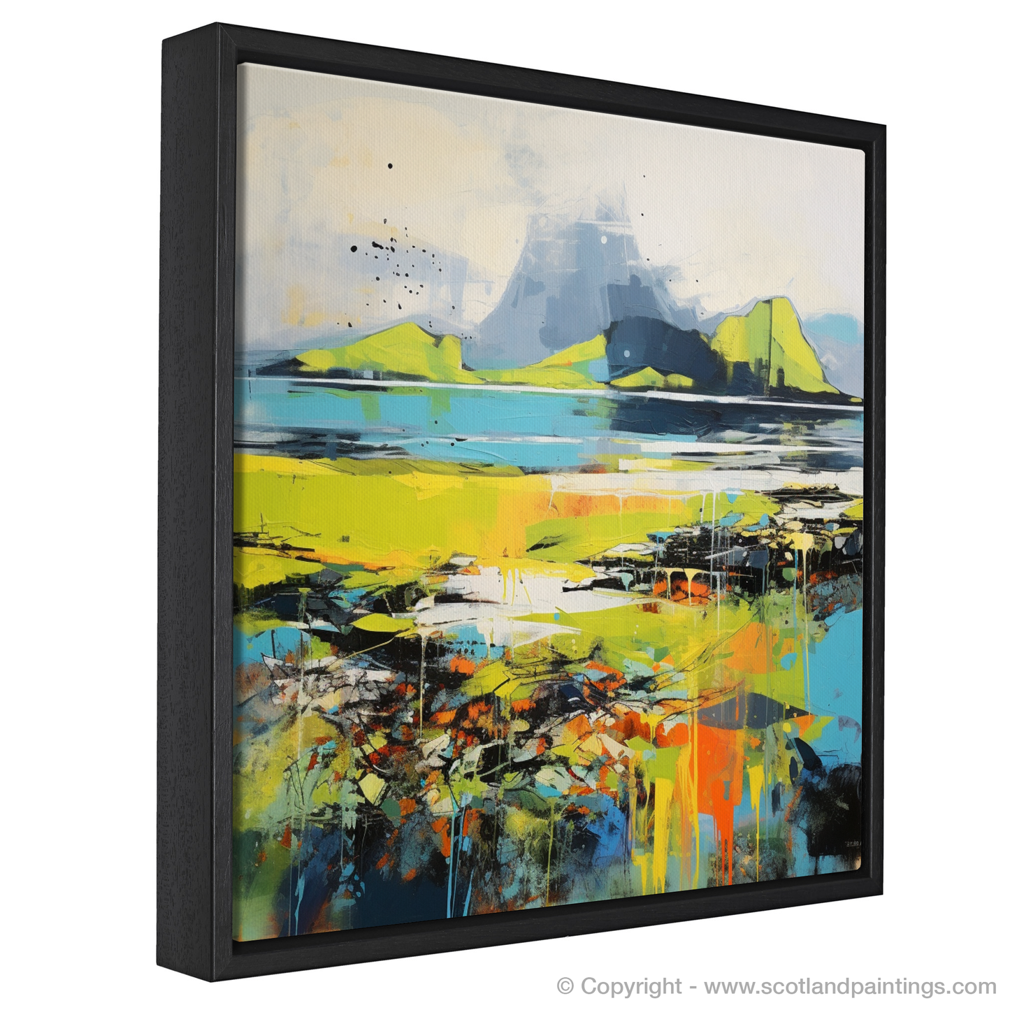 Painting and Art Print of Isle of Eigg, Inner Hebrides in summer entitled "Isle of Eigg Summer Reverie".