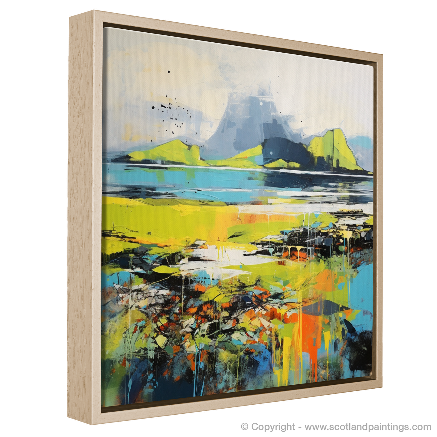 Painting and Art Print of Isle of Eigg, Inner Hebrides in summer entitled "Isle of Eigg Summer Reverie".