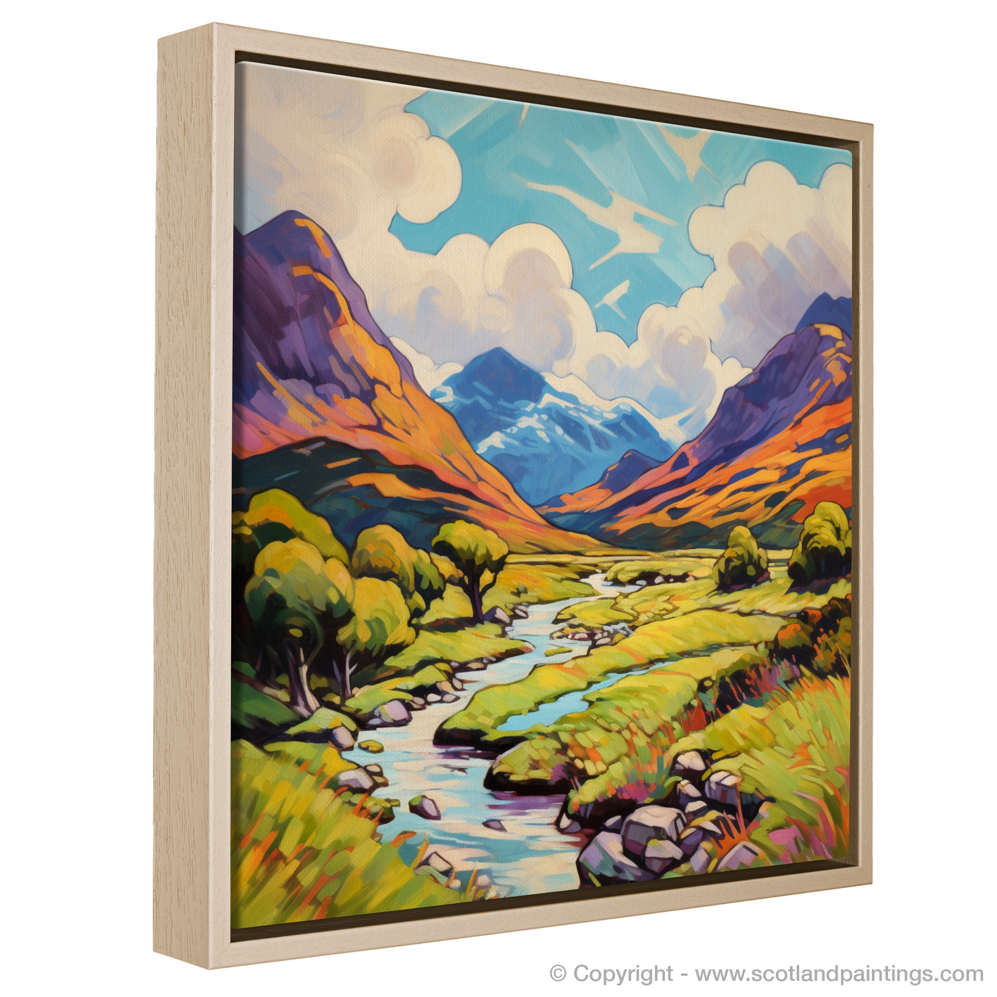 Painting and Art Print of Glen Garry, Highlands in summer entitled "Summer Splendour in Glen Garry Highlands".